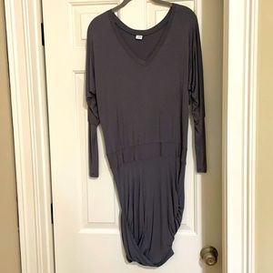 Three dots charcoal gray dress